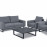 Ethos 2 Seat Sofa Set with Coffee Table / Charcoal