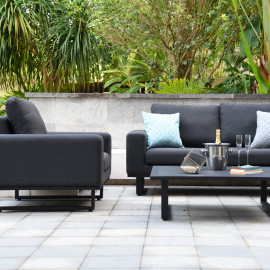 Ethos 2 Seat Sofa Set with Coffee Table / Charcoal Ethos 2 Seat Sofa Set with Coffee Table / Charcoal