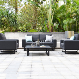 Ethos 2 Seat Sofa Set with Coffee Table / Charcoal Ethos 2 Seat Sofa Set with Coffee Table / Charcoal