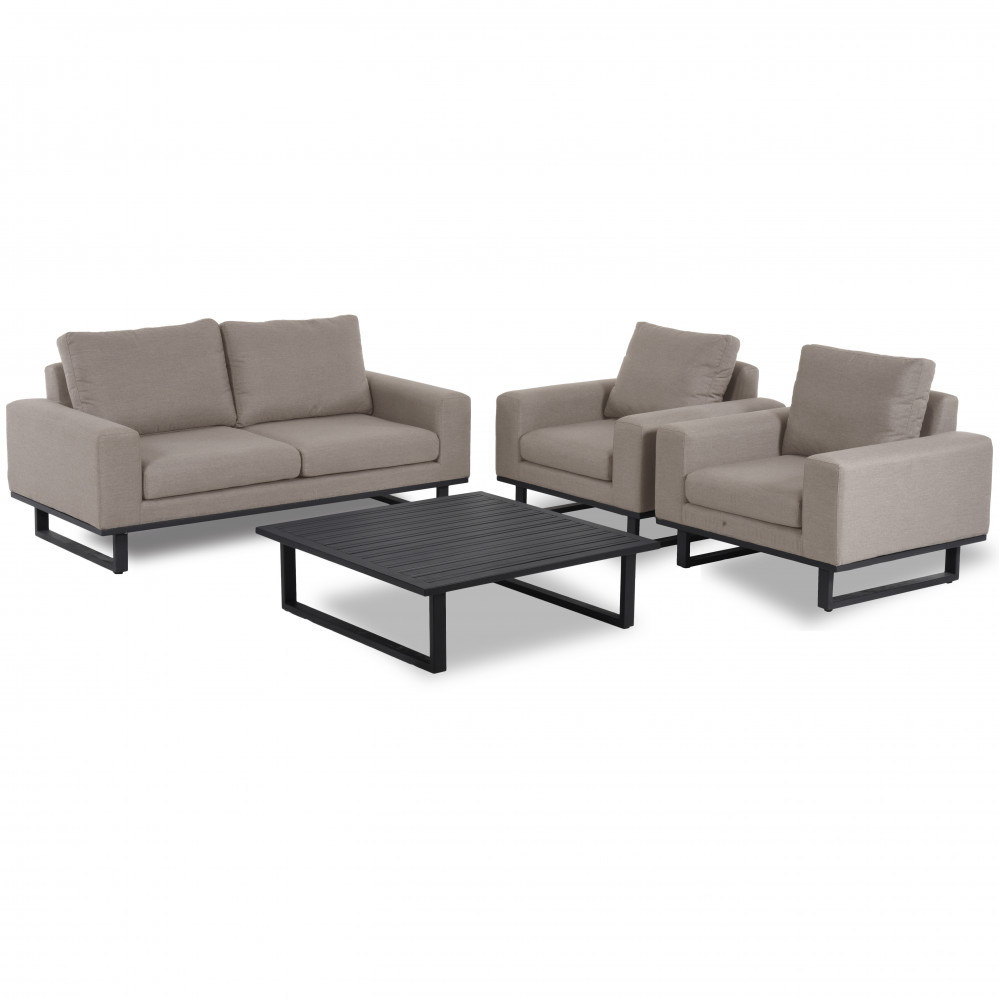 Ethos 2 Seat Sofa Set with Coffee Table / Taupe Ethos 2 Seat Sofa Set with Coffee Table / Taupe