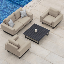 Ethos 2 Seat Sofa Set with Coffee Table / Taupe Ethos 2 Seat Sofa Set with Coffee Table / Taupe