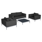 Eve 2 Seat Sofa Set / Charcoal Eve 2 Seat Sofa Set / Charcoal