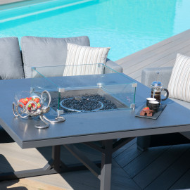 Fuzion Cube Sofa Set with Fire Pit / Flanelle Fuzion Cube Sofa Set with Fire Pit / Flanelle