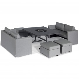 Fuzion Cube Sofa Set with Fire Pit / Flanelle Fuzion Cube Sofa Set with Fire Pit / Flanelle