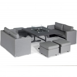 Fuzion Cube Sofa Set with Fire Pit / Flanelle Fuzion Cube Sofa Set with Fire Pit / Flanelle