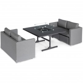 Fuzion Cube Sofa Set with Fire Pit / Flanelle Fuzion Cube Sofa Set with Fire Pit / Flanelle