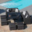 Fuzion Cube Sofa Set with Fire Pit / Charcoal