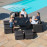 Fuzion Cube Sofa Set with Fire Pit / Charcoal