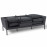 Pulse Chaise Sofa Set / Flanelle