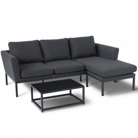 Pulse Chaise Sofa Set / Charcoal