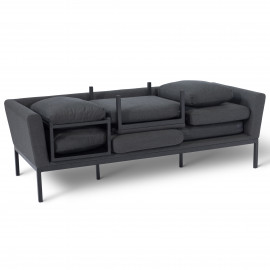 Pulse Chaise Sofa Set / Charcoal Pulse Chaise Sofa Set / Charcoal