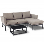Pulse Chaise Sofa Set / Taupe
