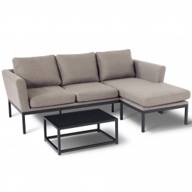 Pulse Chaise Sofa Set / Taupe