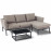 Pulse Chaise Sofa Set / Taupe