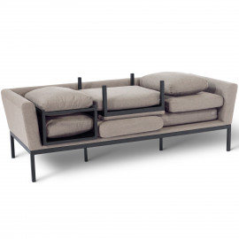 Pulse Chaise Sofa Set / Taupe