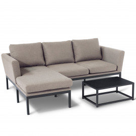 Pulse Chaise Sofa Set / Taupe