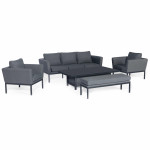 Pulse 3 Seat Sofa Set with Rising Table / Flanelle Pulse 3 Seat Sofa Set with Rising Table / Flanelle