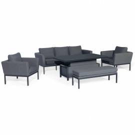 Pulse 3 Seat Sofa Set with Rising Table / Flanelle Pulse 3 Seat Sofa Set with Rising Table / Flanelle