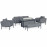 Pulse 3 Seat Sofa Set with Fire Pit Table / Flanelle