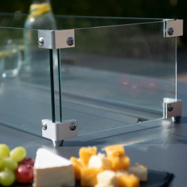 Pulse 3 Seat Sofa Set with Fire Pit Table / Flanelle Pulse 3 Seat Sofa Set with Fire Pit Table / Flanelle