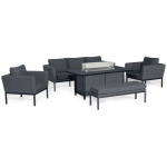 Pulse 3 Seat Sofa Set with Fire Pit Table / Charcoal Pulse 3 Seat Sofa Set with Fire Pit Table / Charcoal