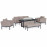 Pulse 3 Seat Sofa Set with Fire Pit Table / Taupe