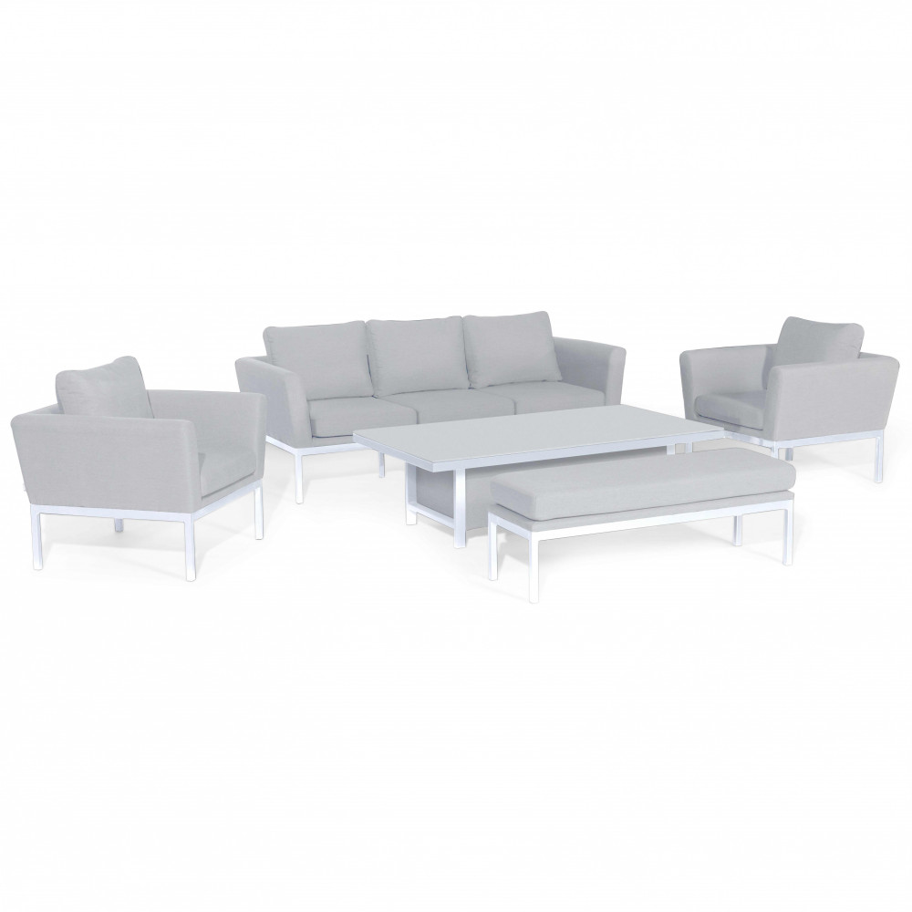 Pulse 3 Seat Sofa Set with Rising Table / Lead Chine Pulse 3 Seat Sofa Set with Rising Table / Lead Chine