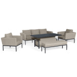 Pulse 3 Seat Sofa Set with Rising Table / Oatmeal Pulse 3 Seat Sofa Set with Rising Table / Oatmeal