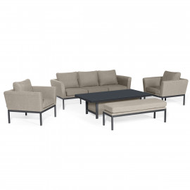 Pulse 3 Seat Sofa Set with Rising Table / Oatmeal Pulse 3 Seat Sofa Set with Rising Table / Oatmeal