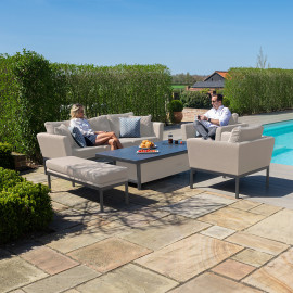 Pulse 3 Seat Sofa Set with Rising Table / Oatmeal Pulse 3 Seat Sofa Set with Rising Table / Oatmeal