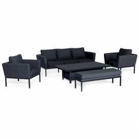 Pulse 3 Seat Sofa Set with Rising Table / Charcoal Pulse 3 Seat Sofa Set with Rising Table / Charcoal
