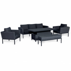 Pulse 3 Seat Sofa Set with Rising Table / Charcoal Pulse 3 Seat Sofa Set with Rising Table / Charcoal