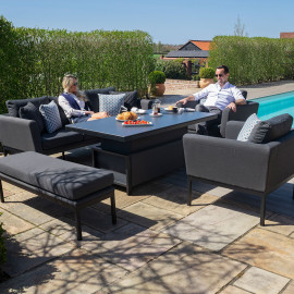 Pulse 3 Seat Sofa Set with Rising Table / Charcoal Pulse 3 Seat Sofa Set with Rising Table / Charcoal