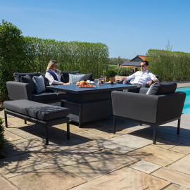 Pulse 3 Seat Sofa Set with Rising Table / Charcoal Pulse 3 Seat Sofa Set with Rising Table / Charcoal