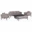 Pulse 3 Seat Sofa Set with Rising Table / Taupe