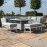 Pulse Deluxe Square Corner Dining Set - with Fire Pit Table / Lead Chine