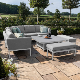 Pulse Deluxe Square Corner Dining Set with Rising Table / Lead Chine