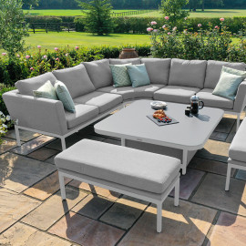 Pulse Deluxe Square Corner Dining Set with Rising Table / Lead Chine