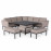 Pulse Deluxe Square Corner Dining Set with Rising Table / Taupe