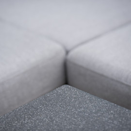 Pulse Rectangular Corner Dining Set with Rising Table / Flanelle Pulse Rectangular Corner Dining Set with Rising Table / Flanelle