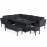 Pulse Rectangular Corner Dining Set - With Fire Pit Table / Charcoal