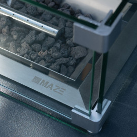 Pulse Rectangular Corner Dining Set - With Fire Pit Table / Charcoal Pulse Rectangular Corner Dining Set - With Fire Pit Table / Charcoal