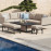 Pulse Rectangular Corner Dining Set with Rising Table / Taupe