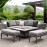 Pulse Square Corner Dining Set - With Fire Pit Table / Flanelle