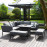 Pulse Square Corner Dining Set - With Fire Pit Table / Flanelle