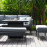 Pulse Square Corner Dining Set - With Fire Pit Table / Flanelle