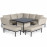 Pulse Square Corner Dining Set - With Fire Pit Table / Oatmeal
