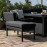 Pulse U Shape Corner Dining Set with Rising Table / Charcoal