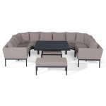 Pulse U Shape Corner Dining Set with Rising Table / Taupe Pulse U Shape Corner Dining Set with Rising Table / Taupe