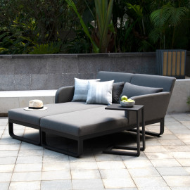 Unity Double Sunlounger / Flanelle